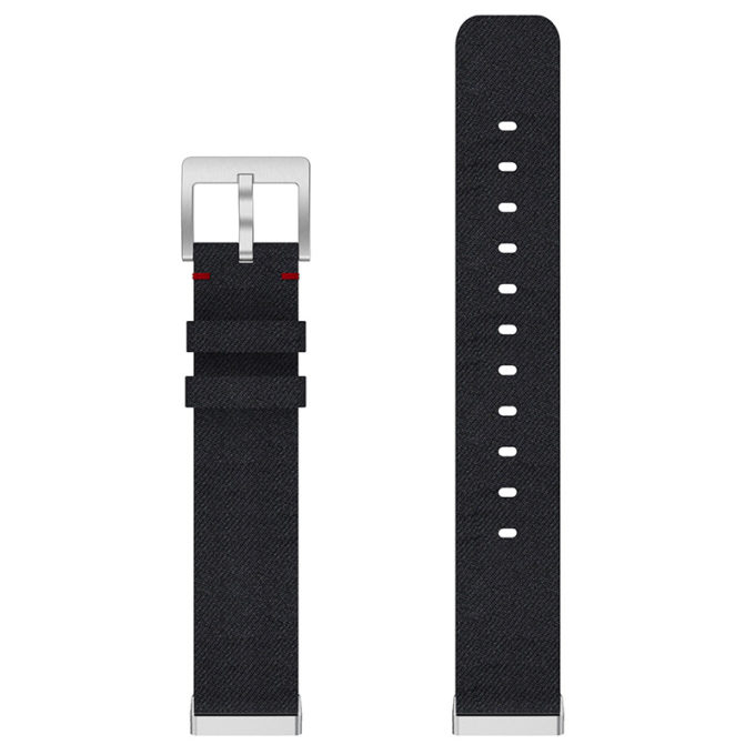 fb.ny14.1 Up Black StrapsCo Woven Canvas Watch Band Strap for Fitbit Versa Fitbit Sense