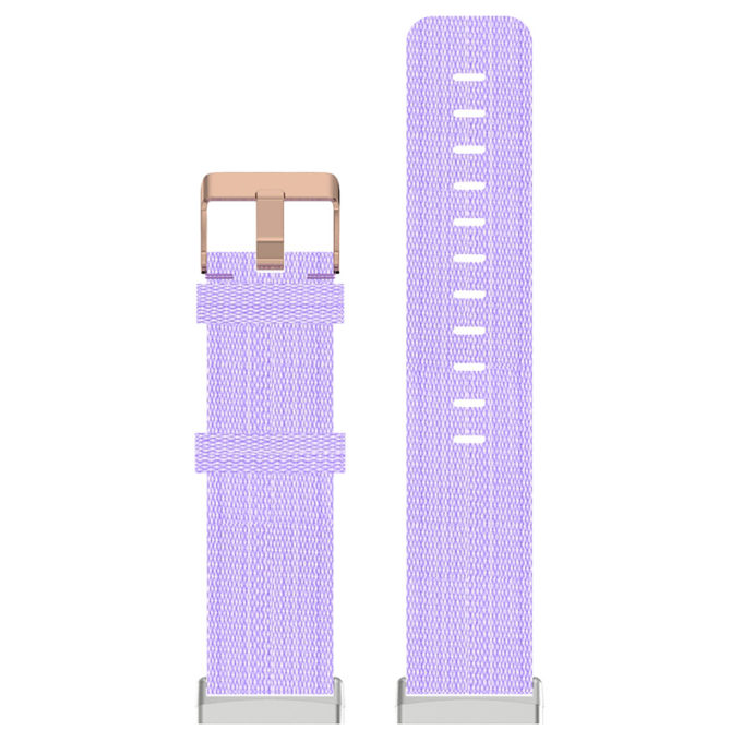 fb.ny15.18 Up Violet StrapsCo Woven Canvas Watch Band Strap with Rose Gold Buckle for Fitbit Versa 3 Fitbit Sense