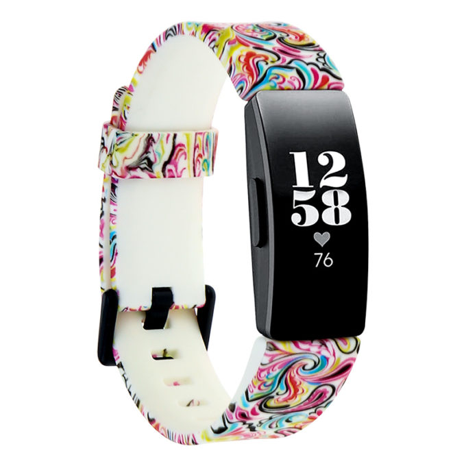 fb.r56.d Main Paisley StrapsCo Patterned Silicone Rubber Watch Band Strap for Fitbit Inspire Insipre HR