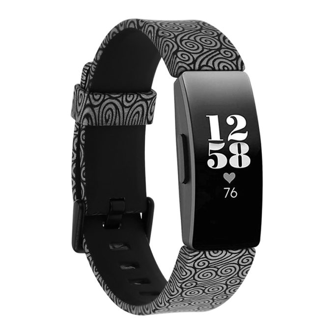 fb.r56.i Main Swirls StrapsCo Patterned Silicone Rubber Watch Band Strap for Fitbit Inspire Insipre HR
