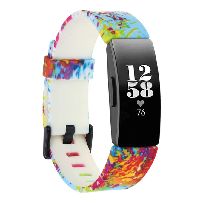 fb.r56.l Main Paint Splatter StrapsCo Patterned Silicone Rubber Watch Band Strap for Fitbit Inspire Insipre HR