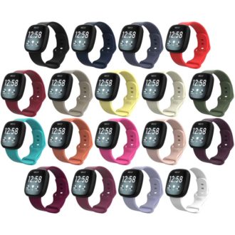 fb.r59 All Color StrapsCo Silicone Rubber Infinity Watch Band Strap for Fitbit Versa 3 Fitbit Sense