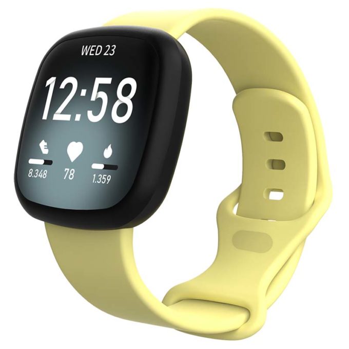 fb.r59.10 Main Yellow StrapsCo Silicone Rubber Infinity Watch Band Strap for Fitbit Versa 3 Fitbit Sense