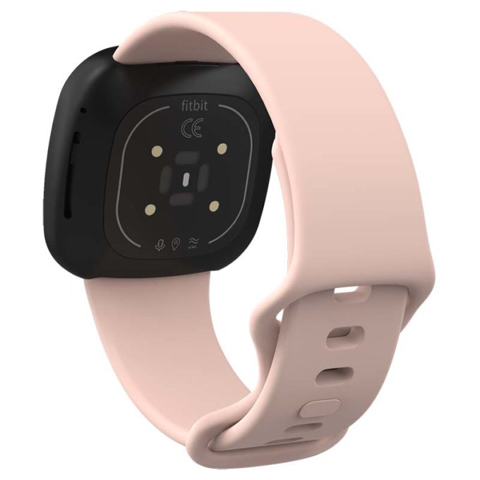 fb.r59.13a Back Pale Pink StrapsCo Silicone Rubber Infinity Watch Band Strap for Fitbit Versa 3 Fitbit Sense