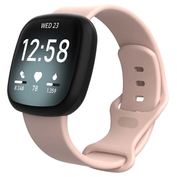 fb.r59.13a Main Pale Pink StrapsCo Silicone Rubber Infinity Watch Band Strap for Fitbit Versa 3 Fitbit Sense