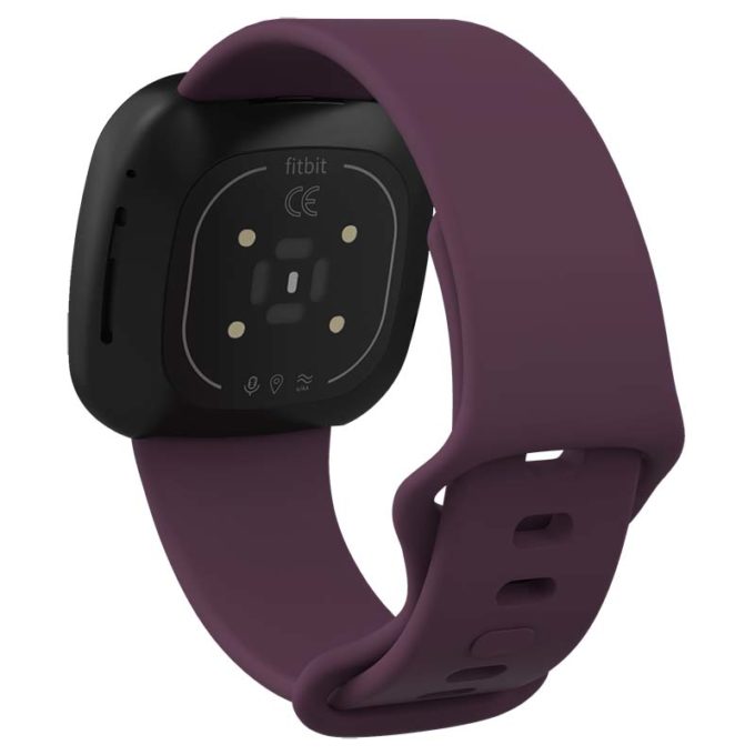 fb.r59.18a Back Dark Purple StrapsCo Silicone Rubber Infinity Watch Band Strap for Fitbit Versa 3 Fitbit Sense
