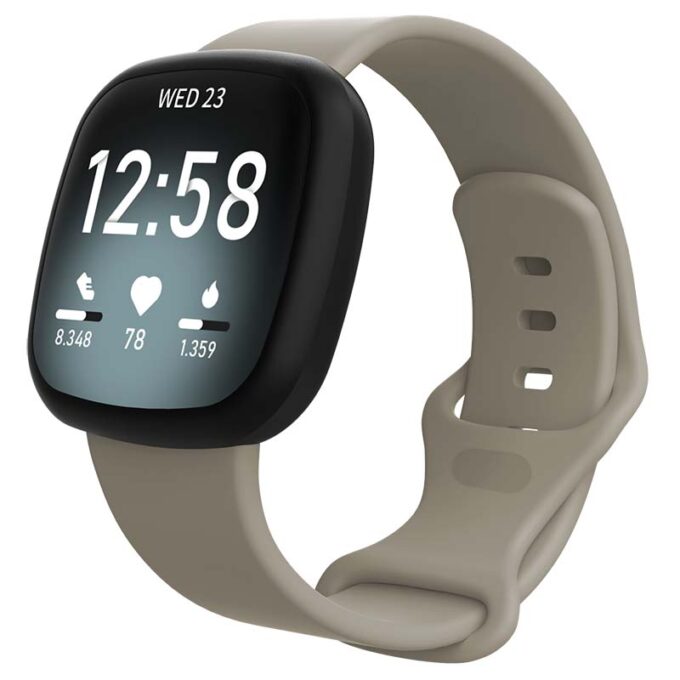 fb.r59.7 Main Lunar Grey StrapsCo Silicone Rubber Infinity Watch Band Strap for Fitbit Versa 3 Fitbit Sense