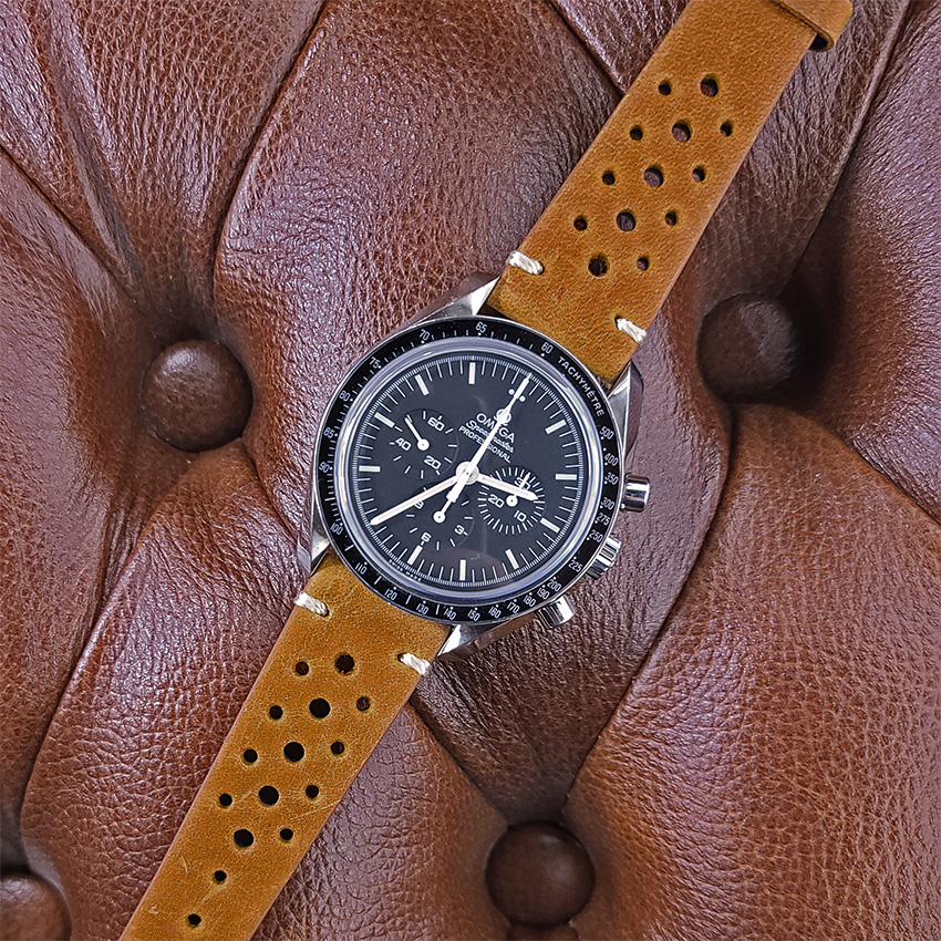 One Watch Four Looks Omega Speedmaster Vintage Perforated Rally Strap