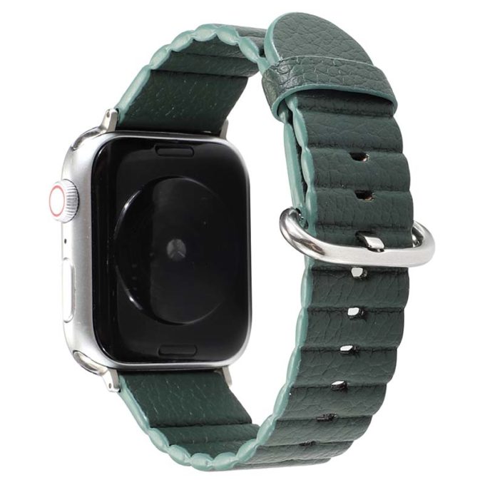 a.l13.11 Back Turquoise StrapsCo Genuine Leather Link Band Strap for Apple Watch 38mm 40mm 42mm 44mm