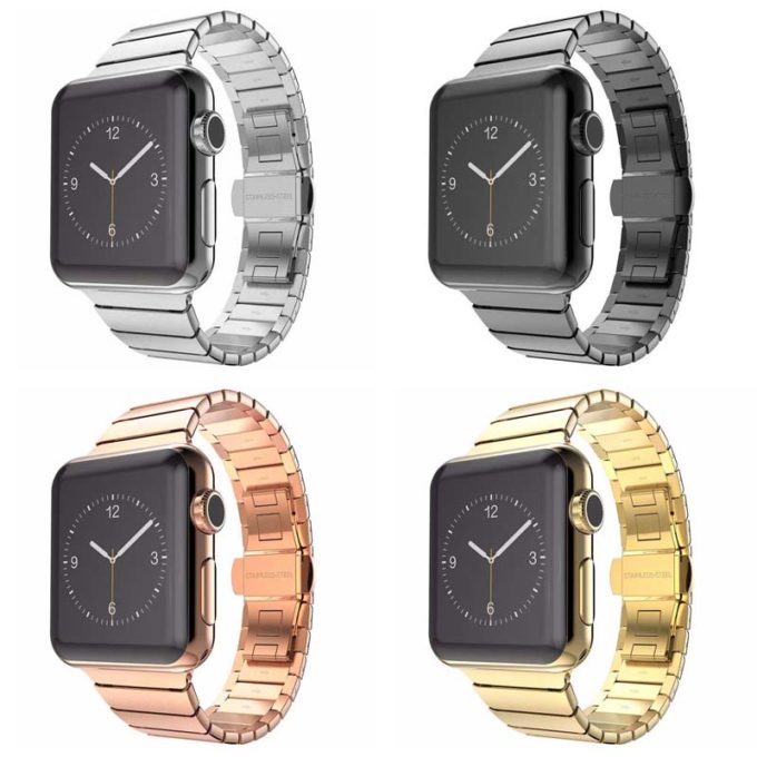 a.m20 All Color StrapsCo Stainless Steel Metal Link Bracelet Band Strap for Apple Watch 38mm 40mm 42mm 44mm