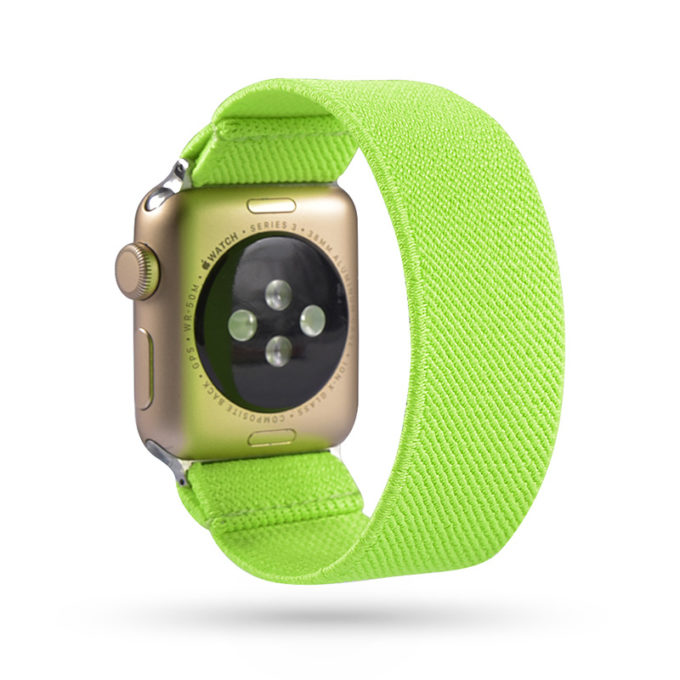 a.ny5 .105 Main Lime Green StrapsCo Nylon Elastic Band Strap for Apple Watch 38mm 40mm 42mm 44mm