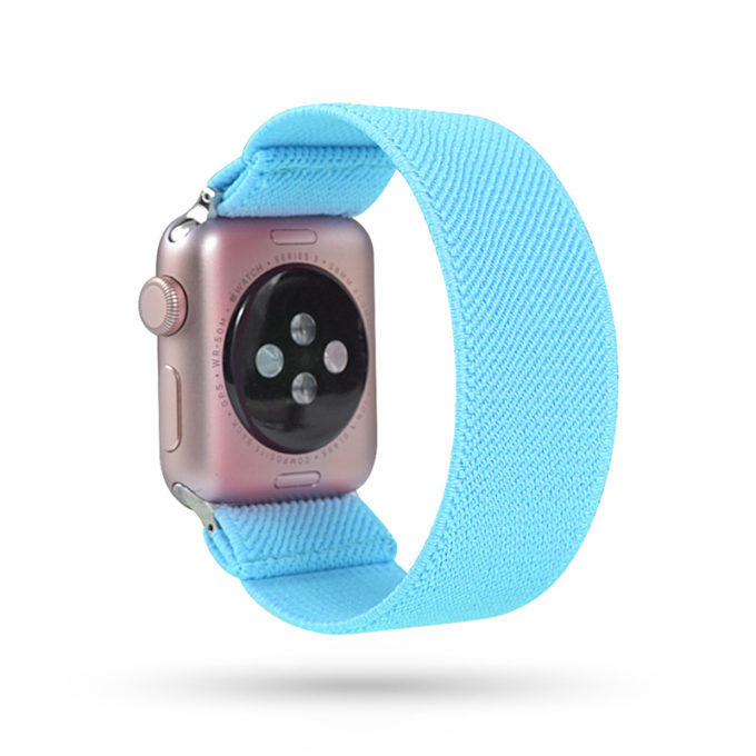 a.ny5 .109 Main Sky Blue StrapsCo Nylon Elastic Band Strap for Apple Watch 38mm 40mm 42mm 44mm