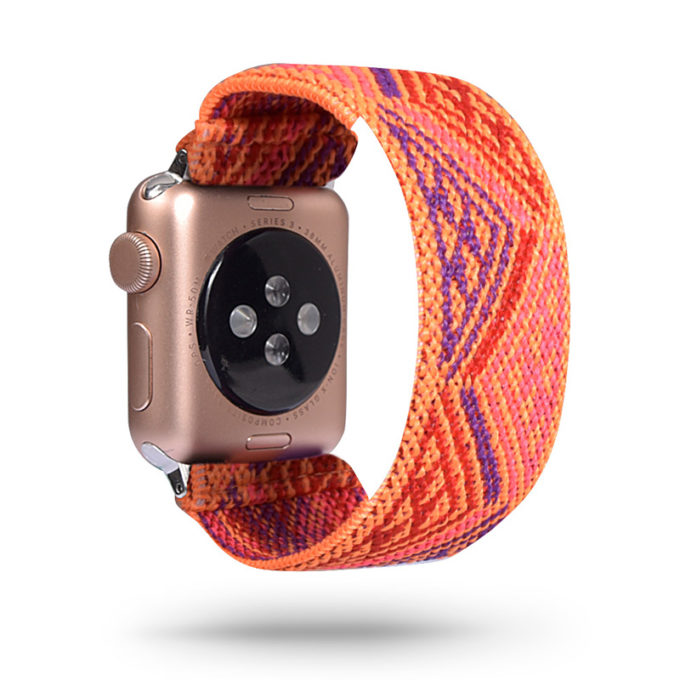 a.ny5 .135 Main Neon Aztec StrapsCo Nylon Elastic Band Strap for Apple Watch 38mm 40mm 42mm 44mm 35