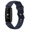 fb.r60.5 Main Navy Blue StrapsCo Smooth Soft Silicone Rubber Watch Band Strap for Fitbit Inspire 2