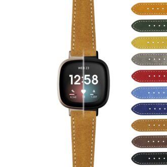fb.sn .st34 StrapsCo Classic Suede Strap Short Standard Long for Fitbit Sense
