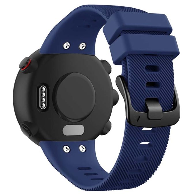 g.r53.5 Back Blue StrapsCo Silicone Rubber Watch Band Strap for Garmin Forerunner 45 45S Swim 2