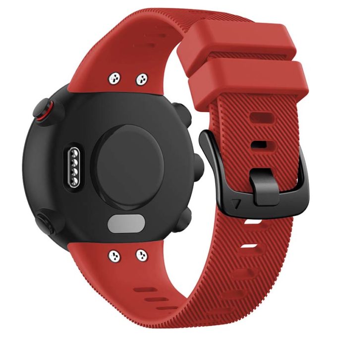 g.r53.6 Back Red StrapsCo Silicone Rubber Watch Band Strap for Garmin Forerunner 45 45S Swim 2