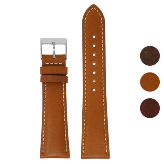 ds18.3 Gallery Tan DASSARI Classic Vintage Leather Watch Band Strap 18mm 19mm 20mm 21mm 22mm