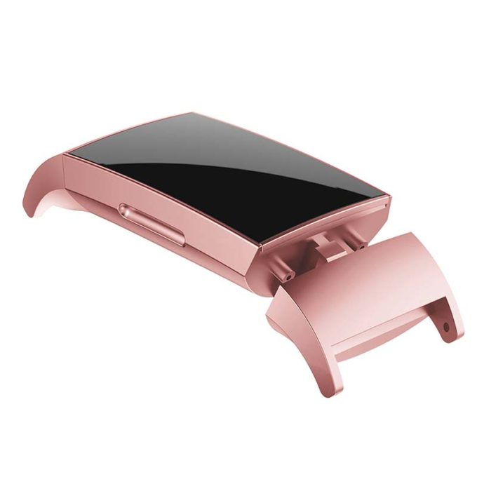 fb.ad2 .pg Main Pink Gold StrapsCo Stainless Steel Strap Adapter for Fitbit Charge 4 Charge 3