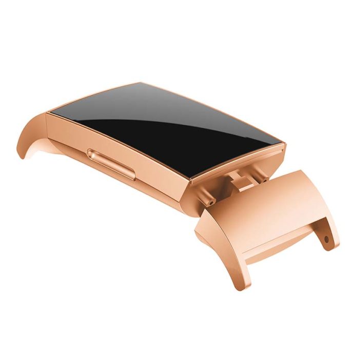 fb.ad2 .rg Main Rose Gold StrapsCo Stainless Steel Strap Adapter for Fitbit Charge 4 Charge 3
