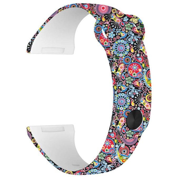 fb.r62.c Main Psychedelic StrapsCo Pin and Tuck Silicone Rubber Watch Band Strap for Fitbit Versa 3 Sense