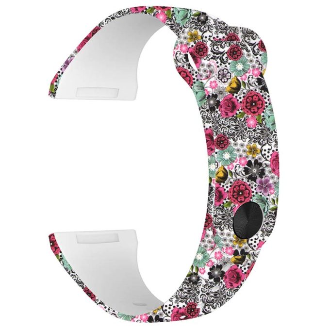 fb.r62.g Main Shaded Flowers StrapsCo Pin and Tuck Silicone Rubber Watch Band Strap for Fitbit Versa 3 Sense