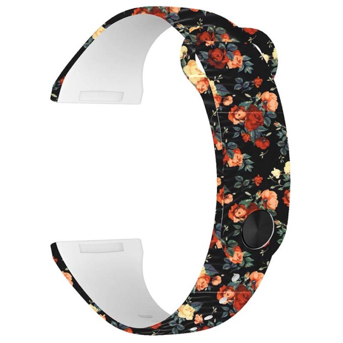 fb.r62.h Main Roses StrapsCo Pin and Tuck Silicone Rubber Watch Band Strap for Fitbit Versa 3 Sense