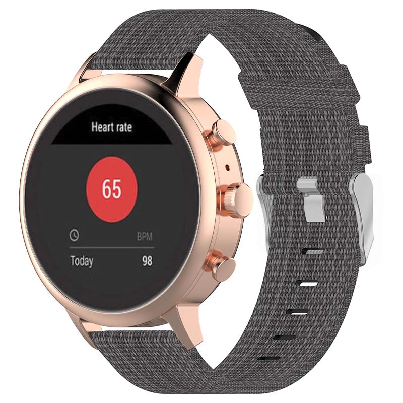 StrapsCo Canvas Watch Strap w/ Polished 