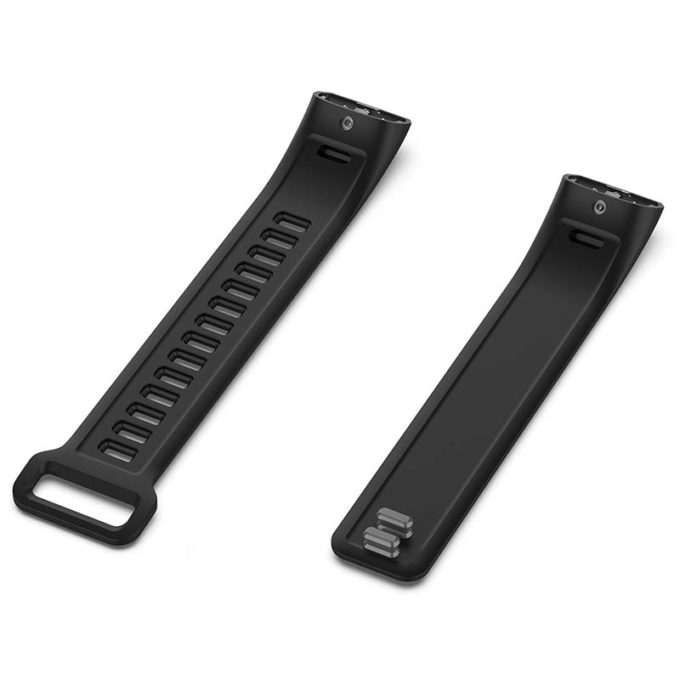 h.r5.1 Angle Black StrapsCo Silicone Rubber Watch Band Strap for Huawei Band 2