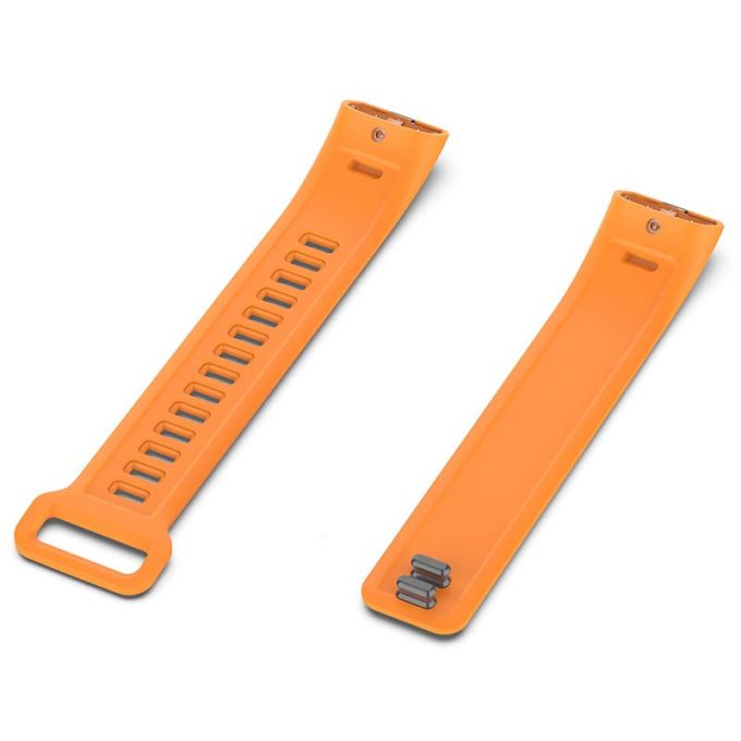 h.r5.12 Angle Orange StrapsCo Silicone Rubber Watch Band Strap for Huawei Band 2