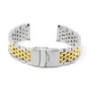 M.bd1.2t Main New Two Tone StrapsCo Stainless Steel Beads Of Rice Watch Band Strap Bracelet