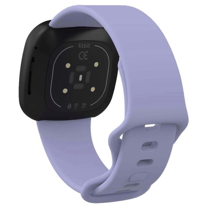 Fb.r59.18b Back Lavender StrapsCo Silicone Rubber Infinity Watch Band Strap For Fitbit Versa 3 & Fitbit Sense