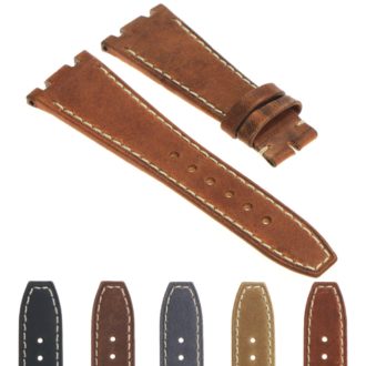 DASSARI Leather Strap for Audemars Piguet in Rust