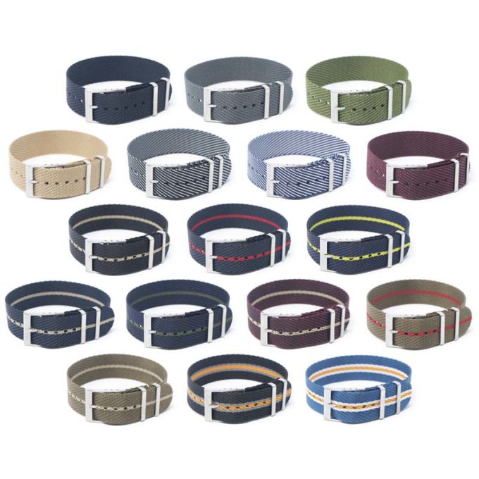 nt5 All Colors StrapsCo Twill Weaved Nylon NATO Watch Band Strap 20mm 22mm