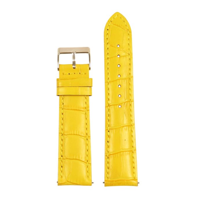 st21.10.10 Up Yellow Crocodile Embossed Leather Watch Band