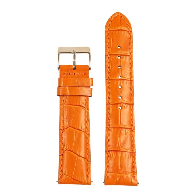 st21.12.12 Up Orange Crocodile Embossed Leather Watch Band
