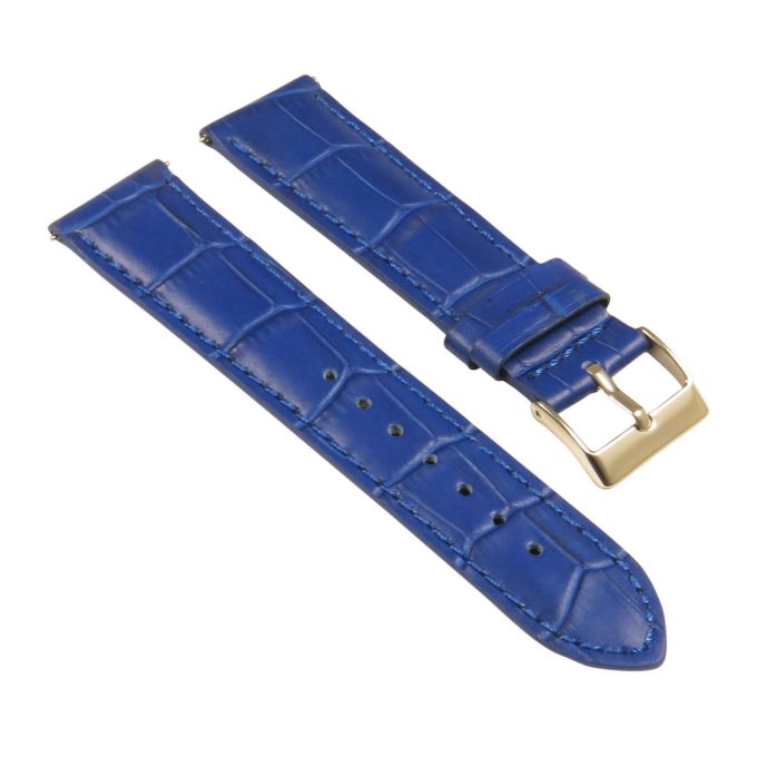 st21.5.5 Angle Blue Crocodile Embossed Leather Watch Band