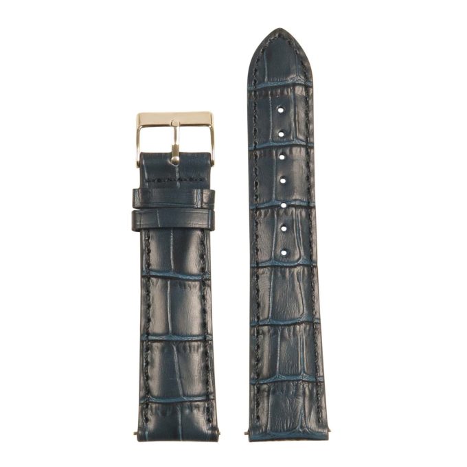 st21.5a.5a Up Midnight Blue Crocodile Embossed Leather Watch Band