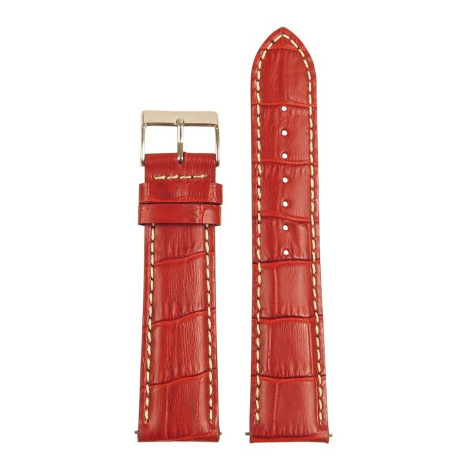 st21.6.6 Up Red Crocodile Embossed Leather Watch Band