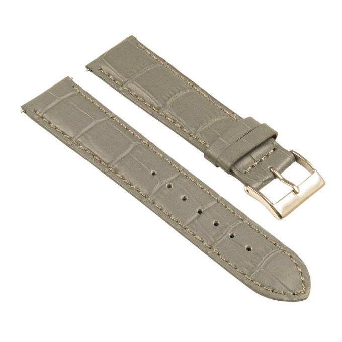 st21.7.7 Angle Grey Crocodile Embossed Leather Watch Band