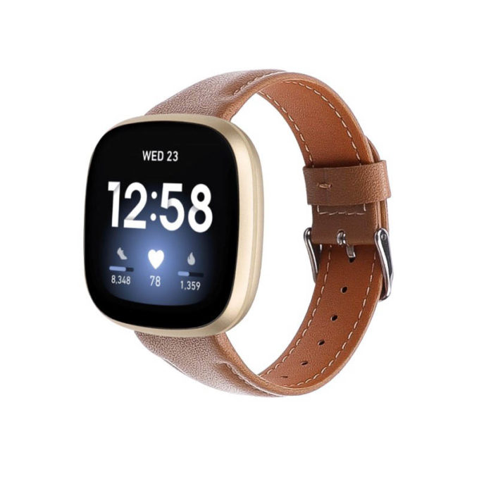 fb.l41.3 Main Tan StrapsCo Leather Watch Band Strap for Fitbit Sense Versa 3