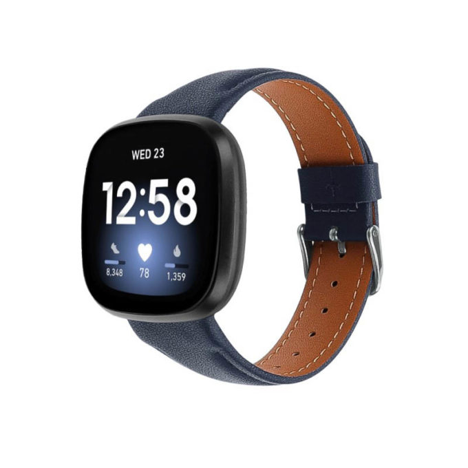 fb.l41.5 Main Navy StrapsCo Leather Watch Band Strap for Fitbit Sense Versa 3
