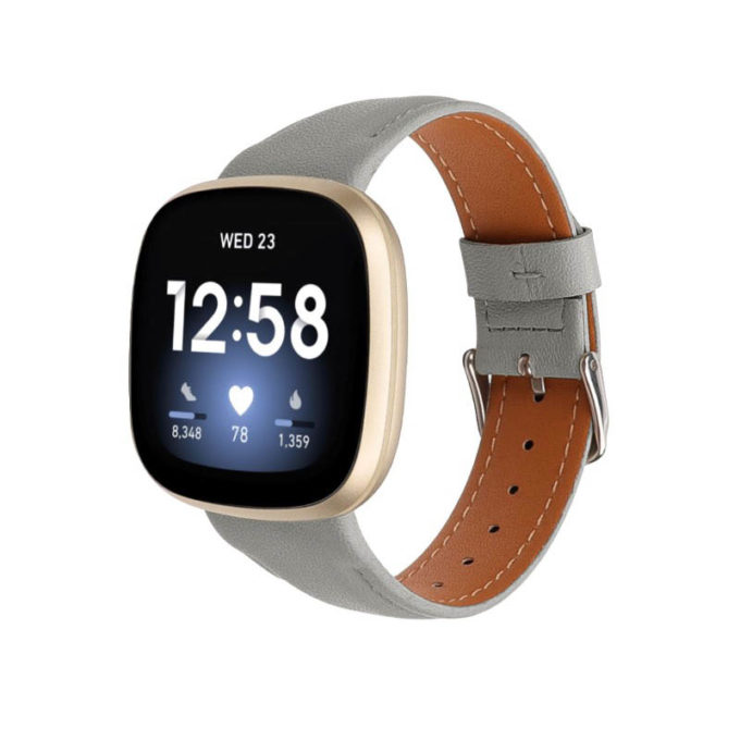 fb.l41.7 Main Grey StrapsCo Leather Watch Band Strap for Fitbit Sense Versa 3