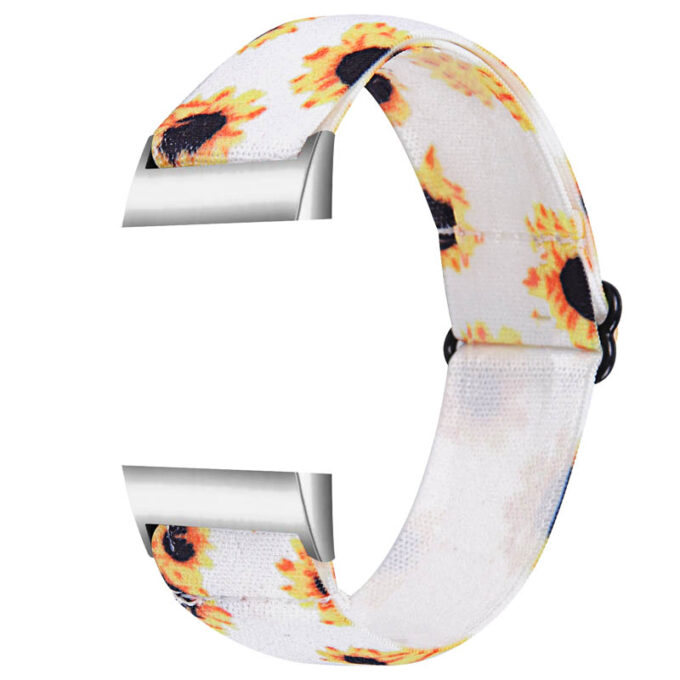 fb.ny22.b Main Sunflowers StrapsCo Elastic Nylon Watch Band Strap for Fitbit Charge 3 Charge 4