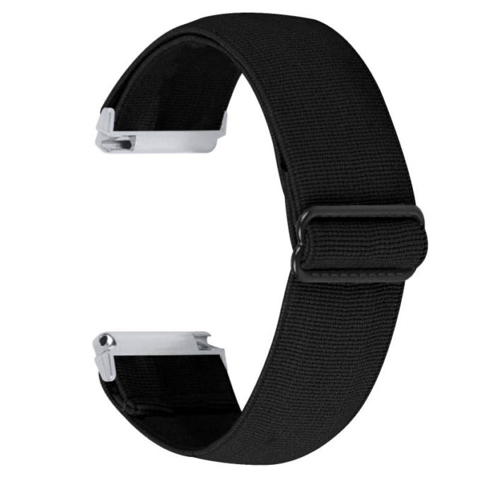 fb.ny23.1 Back Black StrapsCo Elastic Nylon Watch Band Strap for Fitbit Versa Versa 2
