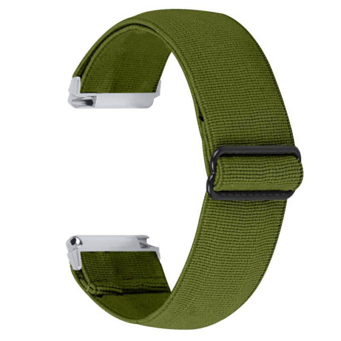 fb.ny23.11 Back Military Green StrapsCo Elastic Nylon Watch Band Strap for Fitbit Versa Ver