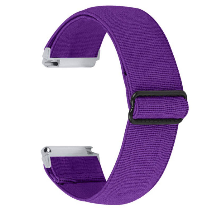 fb.ny23.18 Back Purple StrapsCo Elastic Nylon Watch Band Strap for Fitbit Versa Versa 2