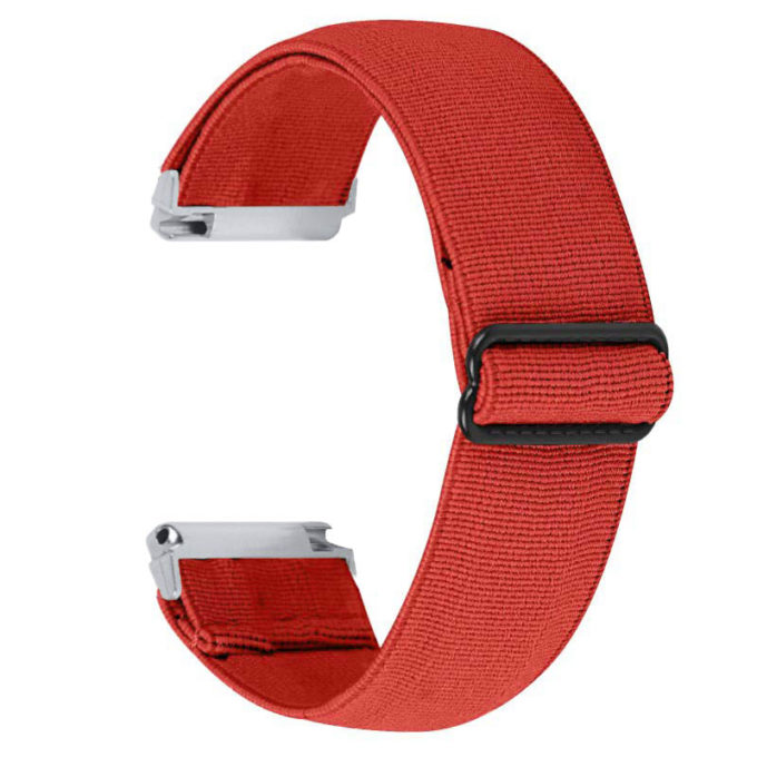 fb.ny23.6 Back Red StrapsCo Elastic Nylon Watch Band Strap for Fitbit Versa Versa 2