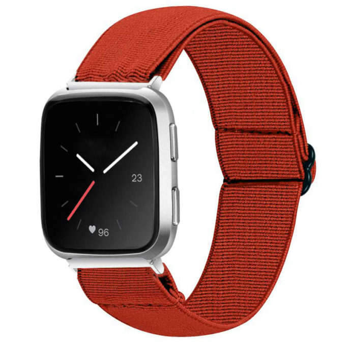 fb.ny23.6 Main Red StrapsCo Elastic Nylon Watch Band Strap for Fitbit Versa Versa 2