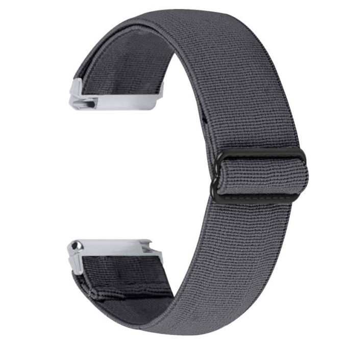 fb.ny23.7a Back Charcoal StrapsCo Elastic Nylon Watch Band Strap for Fitbit Versa Versa 2